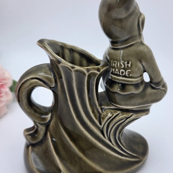Vintage 1960s Knock Pottery Leprechaun Candle Holder MCM Made In Ireland - Picture 7 of 13